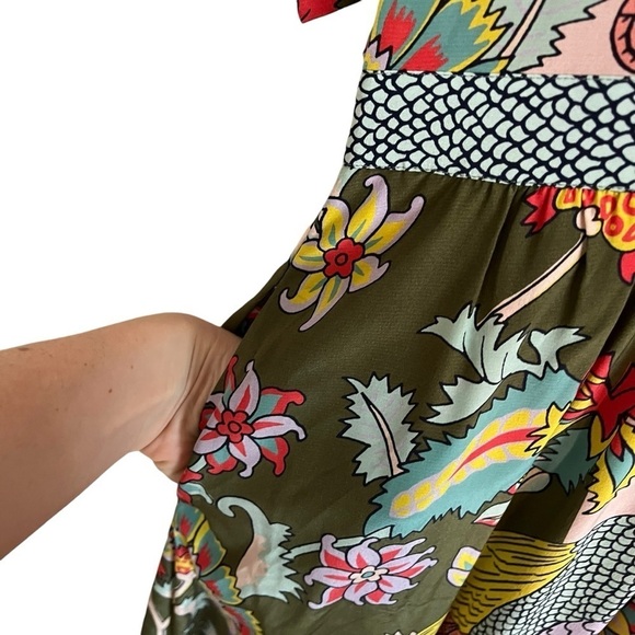 BODEN x ICONS *Rare* Camrose Silk Peacock Floral Maxi Dress WW082 - Picture 8 of 12